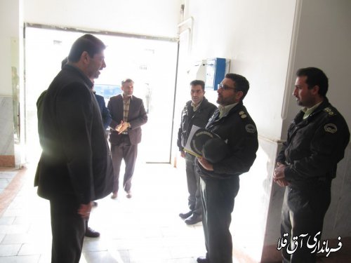 فرماندار شهرستان آق قلا بصورت سرزده از ستاد انتظامی بخش وشمگیر بازدید بعمل آورد