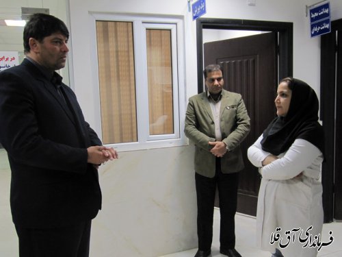 نماینده عالی دولت بصورت سرزده از مرکز جامع سلامت شماره 2 شهر آق قلا بازدید بعمل آورد