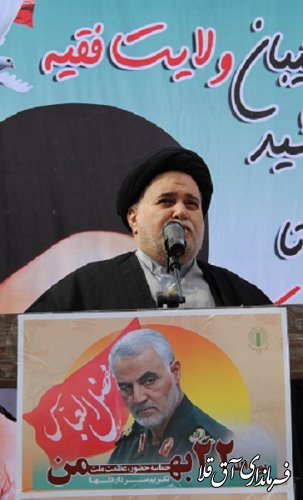 مراسم راهپیمایی یوم الله ۲۲ بهمن‌ در شهر آق قلا برگزار شد