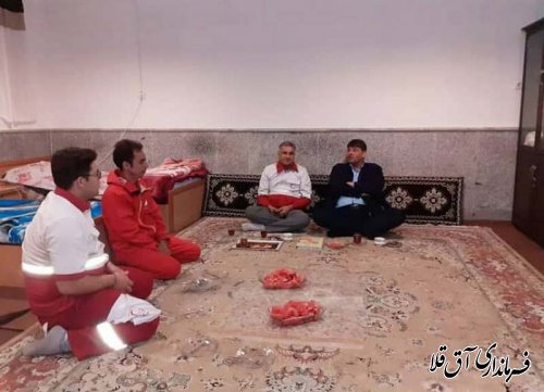 فرماندار و رئیس ستاد مدیریت بحران با جمعیت هلال احمر شهرستان آق قلا دیدار کرد