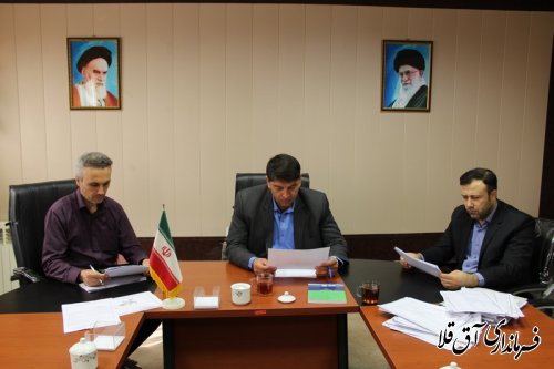 جلسه هیات تطبیق مصوبات شوراهای اسلامی شهرستان آق قلا برگزار شد