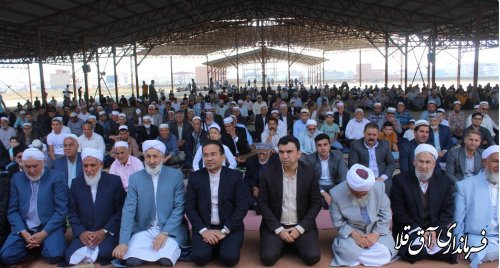 حضور فرماندار شهرستان آق قلا در نماز عید سعید فطر