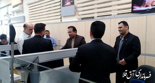 بازدید سرزده فرماندار از تعدادی از شعب بانکها در سطح شهر آق قلا 