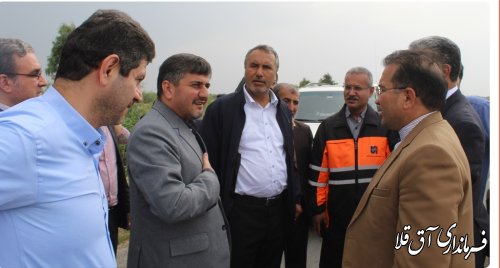 بازدید رئیس کمیسیون عمرانی مجلس از پروژه تعریض جاده آق قلا به گنبد 