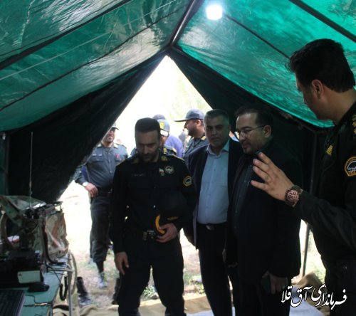 بازدید فرماندار شهرستان آق قلا از اردوگاه رزمی آموزشس پدافند غیر عامل  نیروی انتظامی