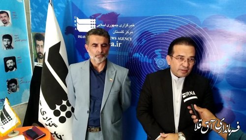 حضور فرماندار آق قلا  در خبرگزاری  جمهوری اسلامی  جهت عرض تبریک روز خبرنگار 