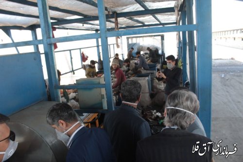 بازدید سایت پسماند آق قلا توسط مسئولین استان و شهرستان