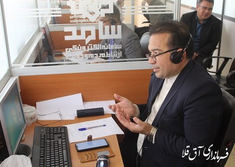 حضور سلیمان هاشمی .فرماندار آق قلا در مرکز ارتباط مردمی سامد