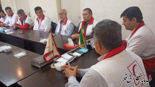 دیدار مقصودلو معاون سیاسی فرمانداری  با اعضا و کارکنان جمعیت هلال احمر شهرستان