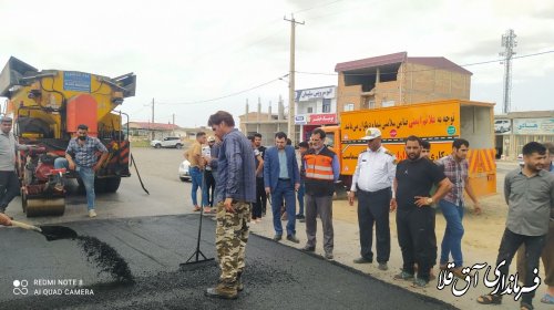 بازدید فرماندار از مصیر  جاده ای  آق قلا به بندر ترکمن 